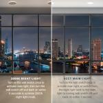 PARMIDA (6 Pack) 6 Inch 5CCT LED Recessed Ceiling Light with Night Light, 2700K/3000K/3500K/4000K/5000K Selectable Ultra-Thin Lighting, 15W, Dimmable Canless Wafer Slim Panel Downlight, IC Rated, ETL