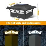 JOFIOS 12-Pack Solar Post Cap Lights Set
