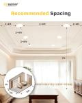 Ensenior 24 Pack 4 Inch LED Recessed Ceiling Light, Dimmable, 2700K-5000K 5CCT, 750LM 9W 120V, High Brightness Canless Wafer Downlight - ETL&FCC&IC