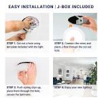 PARMIDA (6 Pack) 6 Inch 5CCT LED Recessed Ceiling Light with Night Light, 2700K/3000K/3500K/4000K/5000K Selectable Ultra-Thin Lighting, 15W, Dimmable Canless Wafer Slim Panel Downlight, IC Rated, ETL