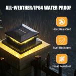 12 Pack Solar Post Cap Lights for Outdoor Use