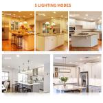 Meconard 6 Pack 4 Inch LED Recessed Ceiling Light with Junction Box, 2700K/3000K/3500K/4000K/5000K Selectable, 9W=75W 750LM, Dimmable Canless Downlights, ETL and Energy Star Listed