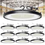 ONLYLUX 150W UFO LED High Bay Lights 22500LM, IP65 Waterproof Led Shop Lights & Garage Lights, 120-277V Wide Voltage for Warehouse Workshop Factory Gym Barn (10 Pack)