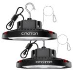 CINOTON 160W UFO LED High Bay Light, Aluminum LED Shop Lights with 24000LM, 5000K Commercial Bay Lighting for Warehouse Garage Workshop Factory Hall, 6' Cable & Safety Rope, ETL Listed 2 Pack