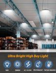 WILLGOTOP 150W 8 Pack UFO High Bay LED Shop Lights, 22500LM UFO Lights w/ 6.2ft US Plug, 6500K IP66 Waterproof for Workshop, Warehouse, Barn, Garage, Factory, Industrial, Commercial Light