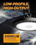 Sunco UFO LED High Bay Light, 150W, 21000 Lumens 6000K 100-277V Dimmable 0-10V, Ultra Bright Commercial Shop Lights for Warehouse, Factory, Workshop, Garage & Barn, Ceiling Mount, UL, 2 Pack