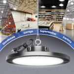 Gugsey LED High Bay Light, 200W 28000lm 5000K High Bay Led Shop Light with Plug 5' Cable and Hook Ring, UFO High Bay Led Lights for Garage Gym Warehouse Workshop