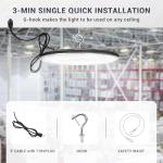 XYCN 200W UFO Led High Bay Light,120VAC,5000K Daylight Commercial Bay Lighting,IP66 Waterproof,30500LM,850W MH/HPS with Plug Area Lighting for Warehouse/Shop/Workshop/Barn/Gym/Factory