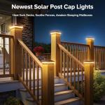 6 Pack Solar Post Cap Lights with 40 LEDs