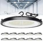 ONLYLUX 200W UFO LED High Bay Lights, 30000LM LED Shop Lights & Garage Lights, IP65 Waterproof 5000K Daylight, Industrial for Warehouse Factory Gym Barn (10 Pack)