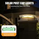 12 Pack Solar Post Cap Lights for Outdoor Use