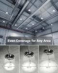 Sunco 10 Pack UFO LED High Bay Light, 150W, 19500 Lumens, 5000k Ultra Bright Commercial Shop Lights for Warehouse, Factory, Workshop, Garage & Barn, Ceiling Mount, Plug & Play, 120V, UL