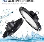 Gugsey LED High Bay Light, 200W 28000lm 5000K High Bay Led Shop Light with Plug 5' Cable and Hook Ring, UFO High Bay Led Lights for Garage Gym Warehouse Workshop