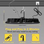 hunhun 4 Pack ETL 155W UFO LED High Bay Light, 22500lm, Daylight 5000K, US Plug,110-277V, IP65 Waterproof Commercial LED Shop Lights for Workshop Factory Barn Warehouse, Garage ETL Listed