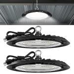 Sunco UFO LED High Bay Light, 150W, 19500 Lumens, 5000k Ultra Bright Commercial Shop Lights for Warehouse, Factory, Workshop, Garage & Barn, Ceiling Mount, Plug & Play, 120V, UL 2 Pack