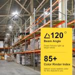 hunhun 10 Pack ETL 155W UFO LED High Bay Light, 22500lm, Daylight 5000K, US Plug,110-277V, IP65 Waterproof Commercial LED Shop Lights for Workshop Factory Barn Warehouse, Garage ETL Listed