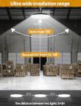 WILLGOTOP 150W 8 Pack UFO High Bay LED Shop Lights, 22500LM UFO Lights w/ 6.2ft US Plug, 6500K IP66 Waterproof for Workshop, Warehouse, Barn, Garage, Factory, Industrial, Commercial Light