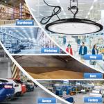 YANYCN 12 Pack 200W UFO LED High Bay Lights,120VAC IP66 Waterproof,90800LM 5000K Daylight, 850W MH/HPS with Plug Commercial Bay Lighting for Barn,Gym,Factory,Warehouse,Shop,Workshop,Gym