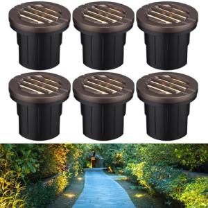 LEONLITE 4-Inch LED In-Ground Well Lights Pack