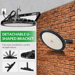 Flakeeper LED High Bay Light 150W, 22500 LM with US Plug 5ft Cable (150LM/W), 5000K Daylight, Waterproof, UFO Commercial Warehouse Workshop Factory Barn Garage Area Lighting Fixture, 2 Pack