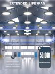 lvsdak LED High Bay Lights 250w (Eqv.1000w Mh/Hps/Hid),5000K Daylight 37500lm with 5ft Cable High Bay Led Shop Lights Commercial Lighting Fixture for Warehouse Garage Light Barn Factory 6 Pack
