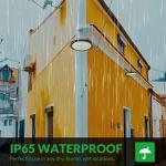 Flakeeper LED High Bay Light 150W, 22500 LM with US Plug 5ft Cable (150LM/W), 5000K Daylight, Waterproof, UFO Commercial Warehouse Workshop Factory Barn Garage Area Lighting Fixture, 2 Pack