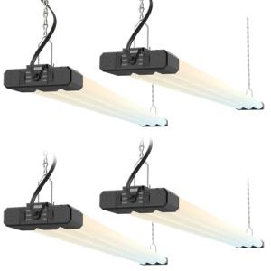 JESLED 4FT Dimmable LED Shop Lights - 4 Pack