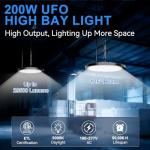 10 Pack 200W UFO LED High Bay Lights