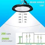 200W LED High Bay Light Fixture - 2 Pack