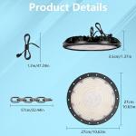 Paideste 2 Pack 300W LED High Bay Lights