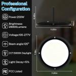 LONGLUX 6 Pack 200W High Bay LED Lights