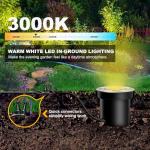 ALEDECO 4-Pack 3W Waterproof LED Landscape Lights