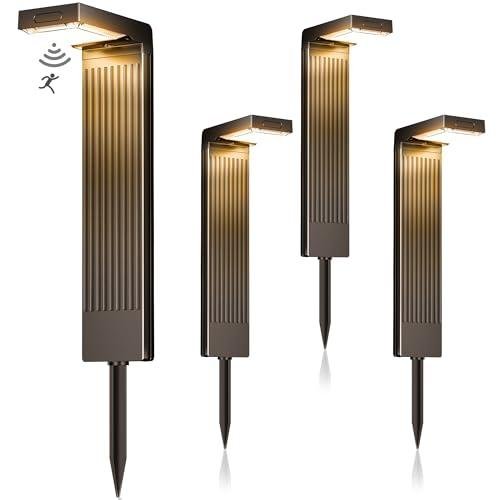 Solar Pathway Lights with Motion Sensor - 4 Pack