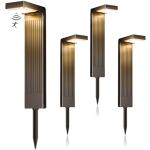 Solar Pathway Lights with Motion Sensor - 4 Pack