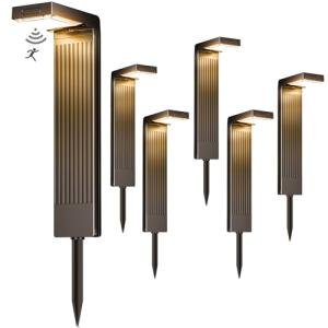 COXSENI 6-Pack Solar Motion Sensor Path Lights