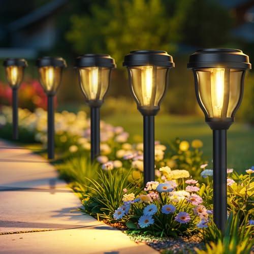 12 Pack Solar Pathway Lights - Auto On/Off
