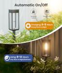 ALFIOT 8-Pack Bright Solar Pathway Lights