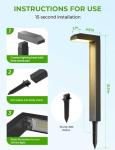 Coxseni Solar Pathway Lights with 3 Color Modes