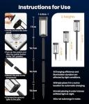 ALFIOT 8-Pack Bright Solar Pathway Lights