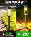 COXSENI Solar Pathway Lights, 6 Pack, Warm White