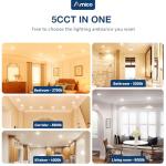 Amico 12 Pack Ultra-Thin Dimmable LED Lights