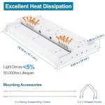 Xbuyee 2-Pack 150W High Bay LED Shop Lights