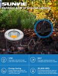 SUNVIE 12W Low Voltage LED Landscape Well Lights