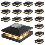 16-Pack Waterproof Solar Post Cap Lights