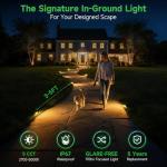 Adjustable LED In-Ground Landscape Lighting, 4 Pack