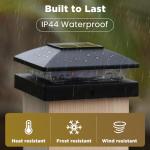 16-Pack Waterproof Solar Post Cap Lights