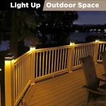 16-Pack Waterproof Solar Post Cap Lights