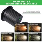 Adjustable LED In-Ground Landscape Lighting, 4 Pack