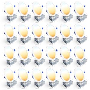 Ensenior 24 Pack Dimmable LED Recessed Lights