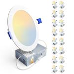 16 Pack Dimmable 6 Inch LED Recessed Lights
